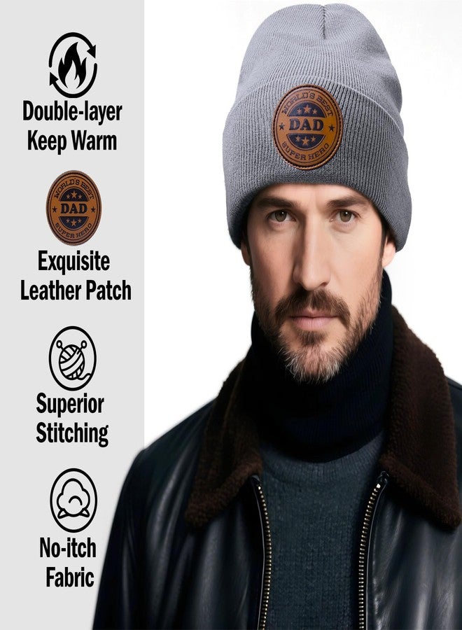Doyesiee Best Dad Beanie Gifts from Daughter, Son, Kids, Men Knit Hat for Father's Day Birthday Christmas Stocking Stuffers (US, Alpha, One Size, Medium, Standard, Black) - Image 3